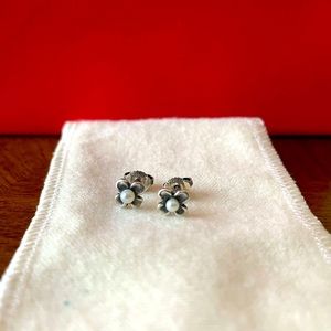 James Avery Tiny Blossom Studs with Cultured Pearl